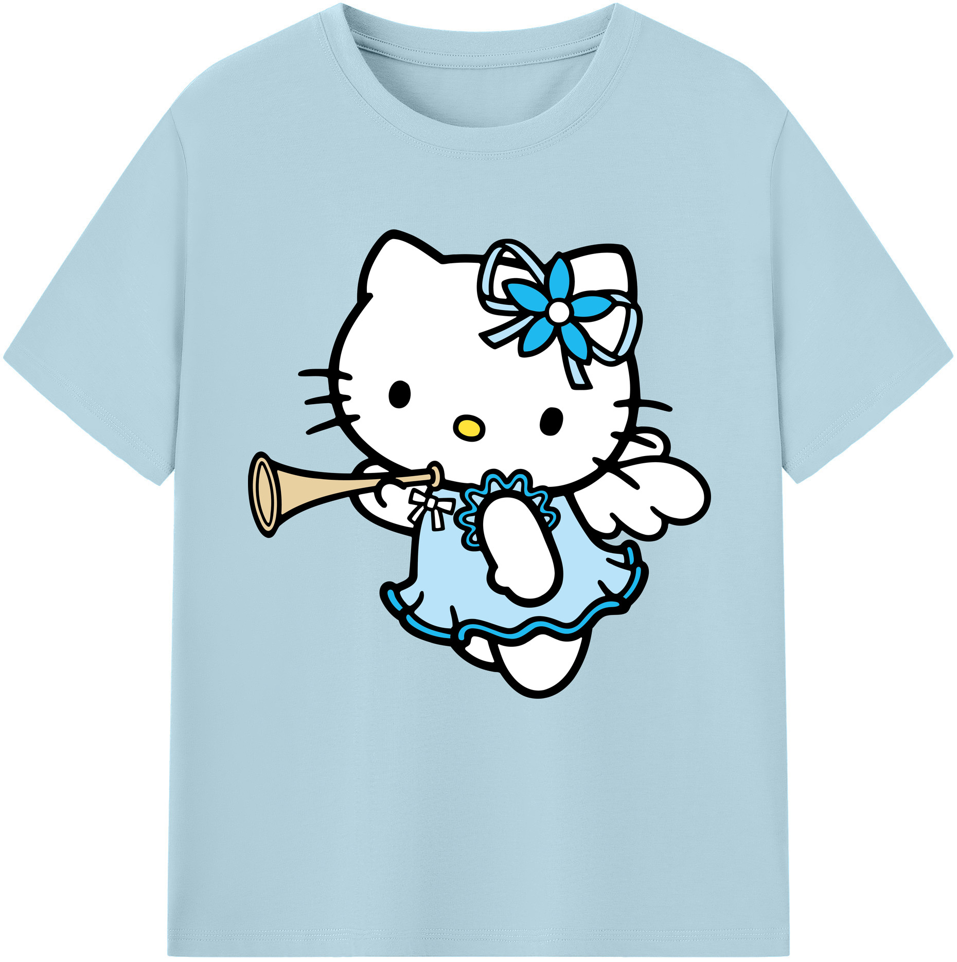 （画像用） Hello Kitty ハローキティ 綿100％半袖Tシャツ（フロントプリント）